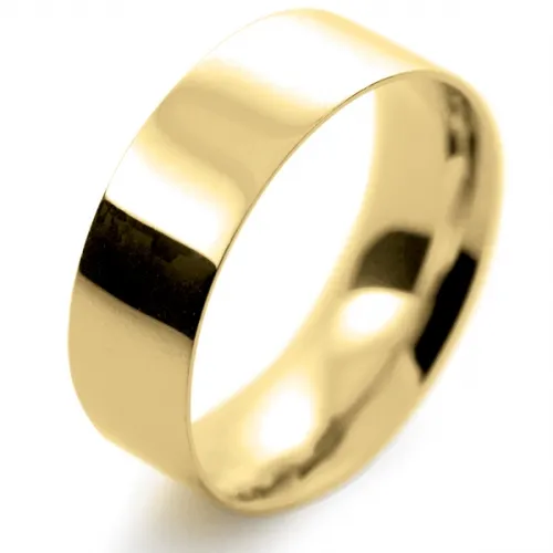 Flat Court Light -  7mm (FCSL7Y) Yellow Gold Wedding Ring